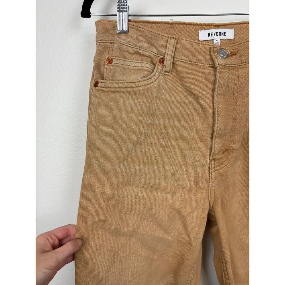 Re/Done 70s Crop Boot Jeans Desert Sand 27 - Picture 5 of 9